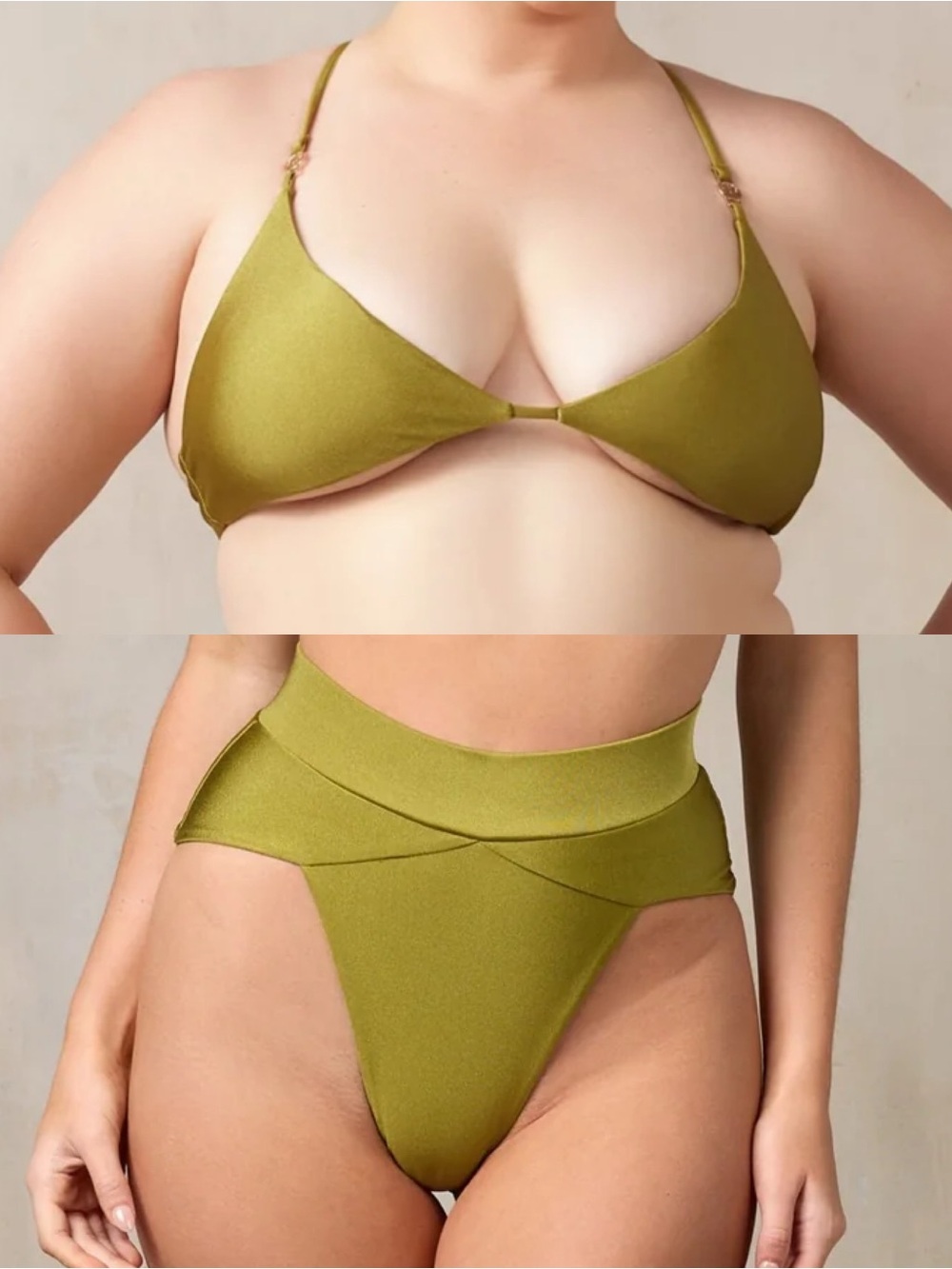 NWT MBM Swim 2pc Olive Bikini - Size XS